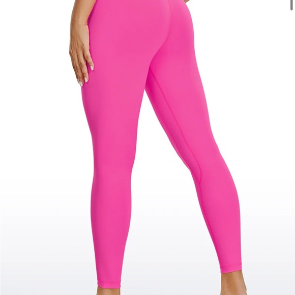 CRZ YOGA ButterLuxe Naked Feel Neon Hot Pink Leggings NWT Sz L / 12 - Picture 7 of 13